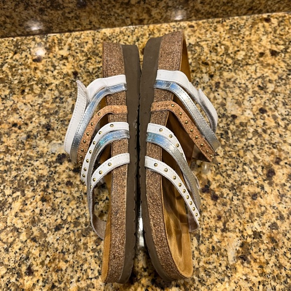 LAST CALL NAOT Prescott Slide Sandals White Silver Strappy 42 US Women’s 11 - Picture 4 of 12